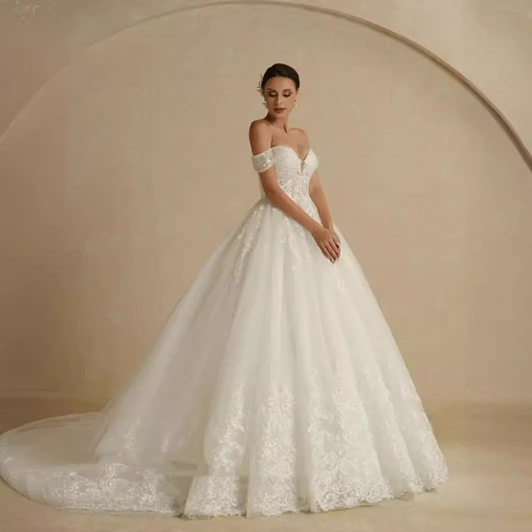 Off-Shoulder Ball Gown Wedding Dress | Chic Wedding Dress UK