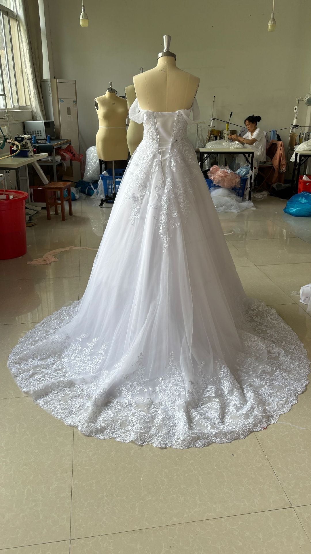 Off-Shoulder Ball Gown Wedding Dress | Chic Wedding Dress UK